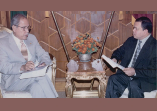 Chairman of Daffodil Group is seen with Mr. Abul Qasim Muhammad Badruddoza Chowdhury, Honorable President of Bangladesh.